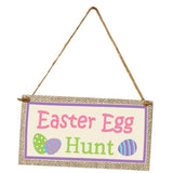Maxbell Easter Wooden Plaque Decoration Door Hanging Display Sign Easter Egg Hunt