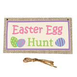 Maxbell Easter Wooden Plaque Decoration Door Hanging Display Sign Easter Egg Hunt