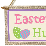Maxbell Easter Wooden Plaque Decoration Door Hanging Display Sign Easter Egg Hunt