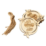 Maxbell 10x Easter Hanging Ornament Wood Chip DIY New Year Festival Party Decor 5