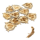 Maxbell 10x Easter Hanging Ornament Wood Chip DIY New Year Festival Party Decor 5