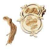 Maxbell 10x Easter Hanging Ornament Wood Chip DIY New Year Festival Party Decor 5