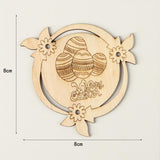 Maxbell 10x Easter Hanging Ornament Wood Chip DIY New Year Festival Party Decor 5