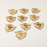 Maxbell 10x Easter Hanging Ornament Wood Chip DIY New Year Festival Party Decor 5