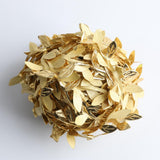 Max 20M/ 65FT Artificial Leaf Ribbon Trim for Wreath Wedding Decoration  Gold