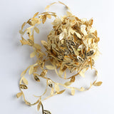 Max 20M/ 65FT Artificial Leaf Ribbon Trim for Wreath Wedding Decoration  Gold