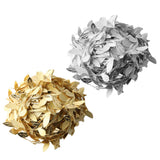 Max 20M/ 65FT Artificial Leaf Ribbon Trim for Wreath Wedding Decoration  Gold