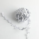 Max 20M/ 65FT Artificial Leaf Ribbon Trim for Wreath Wedding Decoration  Silver