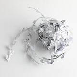 Max 20M/ 65FT Artificial Leaf Ribbon Trim for Wreath Wedding Decoration  Silver