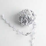 Max 20M/ 65FT Artificial Leaf Ribbon Trim for Wreath Wedding Decoration  Silver