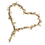 Max Handmade DIY Heart Flower Leaf Wreath Garland Forehead Hair Band  Gold
