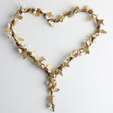 Max Handmade DIY Heart Flower Leaf Wreath Garland Forehead Hair Band  Gold