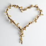Max Handmade DIY Heart Flower Leaf Wreath Garland Forehead Hair Band  Gold