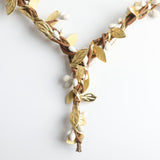 Max Handmade DIY Heart Flower Leaf Wreath Garland Forehead Hair Band  Gold