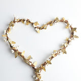 Max Handmade DIY Heart Flower Leaf Wreath Garland Forehead Hair Band  Gold