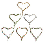 Max Handmade DIY Heart Flower Leaf Wreath Garland Forehead Hair Band  Gold
