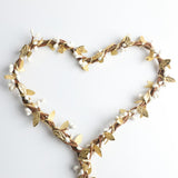 Max Handmade DIY Heart Flower Leaf Wreath Garland Forehead Hair Band  Gold