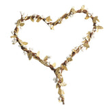 Max Handmade DIY Heart Flower Leaf Wreath Garland Forehead Hair Band  Gold