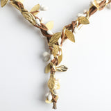 Max Handmade DIY Heart Flower Leaf Wreath Garland Forehead Hair Band  Gold