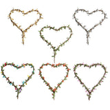 Max Handmade DIY Heart Flower Leaf Wreath Garland Forehead Hair Band  Gold