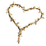 Max Handmade DIY Heart Flower Leaf Wreath Garland Forehead Hair Band  Gold