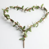 Max Handmade DIY Heart Flower Leaf Wreath Garland Forehead Hair Band  Green