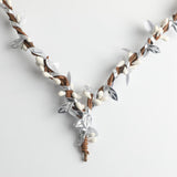 Max Handmade DIY Heart Flower Leaf Wreath Garland Forehead Hair Band  Silver