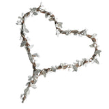 Max Handmade DIY Heart Flower Leaf Wreath Garland Forehead Hair Band  Silver