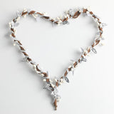 Max Handmade DIY Heart Flower Leaf Wreath Garland Forehead Hair Band  Silver
