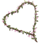 Max Handmade DIY Heart Flower Leaf Wreath Garland Forehead Hair Band  Pink