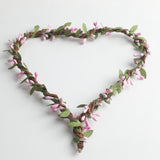 Max Handmade DIY Heart Flower Leaf Wreath Garland Forehead Hair Band  Pink