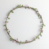 Max Bohemian Flower Leaves Garland Forehead Hair Band Beach Wreath  Pink