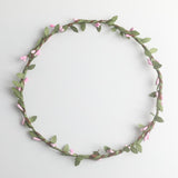 Max Bohemian Flower Leaves Garland Forehead Hair Band Beach Wreath  Pink