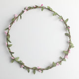 Max Bohemian Flower Leaves Garland Forehead Hair Band Beach Wreath  Pink