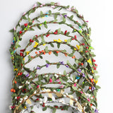 Max Bohemian Flower Leaves Garland Forehead Hair Band Beach Wreath  Pink