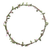 Max Bohemian Flower Leaves Garland Forehead Hair Band Beach Wreath  Pink