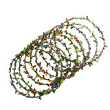 Max Bohemian Flower Leaves Garland Forehead Hair Band Beach Wreath  Pink