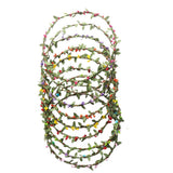 Max Bohemian Flower Leaves Garland Forehead Hair Band Beach Wreath  Pink