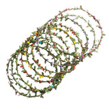 Max Bohemian Flower Leaves Garland Forehead Hair Band Beach Wreath  Pink