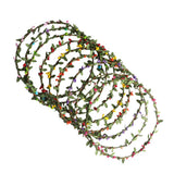 Max Bohemian Flower Leaves Garland Forehead Hair Band Beach Wreath  Pink