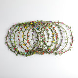 Max Bohemian Flower Leaves Garland Forehead Hair Band Beach Wreath  Pink