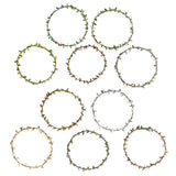 Max Bohemian Flower Leaves Garland Forehead Hair Band Beach Wreath  Pink