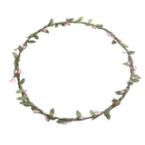 Max Bohemian Flower Leaves Garland Forehead Hair Band Beach Wreath  Pink