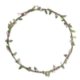 Max Bohemian Flower Leaves Garland Forehead Hair Band Beach Wreath  Pink