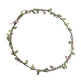 Max Bohemian Flower Leaves Garland Forehead Hair Band Beach Wreath  Pink