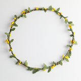 Max Bohemian Flower Leaves Garland Forehead Hair Band Beach Wreath  Yellow