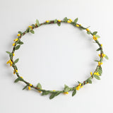Max Bohemian Flower Leaves Garland Forehead Hair Band Beach Wreath  Yellow
