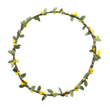 Max Bohemian Flower Leaves Garland Forehead Hair Band Beach Wreath  Yellow