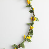 Max Bohemian Flower Leaves Garland Forehead Hair Band Beach Wreath  Yellow