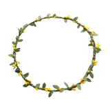 Max Bohemian Flower Leaves Garland Forehead Hair Band Beach Wreath  Yellow